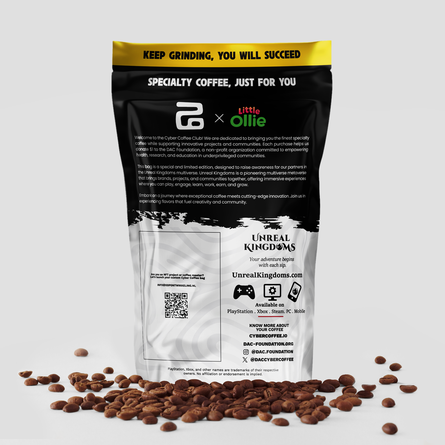 Coffee Beans CAYC Fam with Little Ollie art.